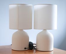 Set of 2 Ceramic Table Lamps with shades, Brand new