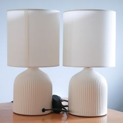 Set of 2 Ceramic Table Lamps with shades, Brand new