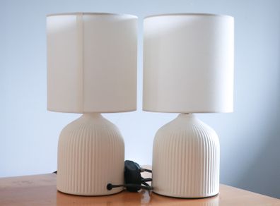 Set of 2 Ceramic Table Lamps with shades, Brand new