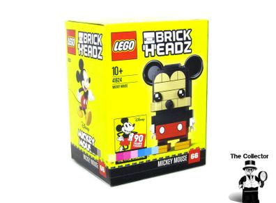 LEGO 41624 Mickey Mouse BrickHeadz Series Super Rare Version Factory Error As You Will See The CMYK Color Bars Around The End Of The Box Brand New in Factory Sealed Box