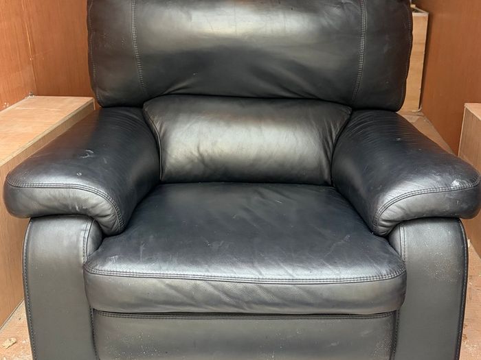 Single leather armchair