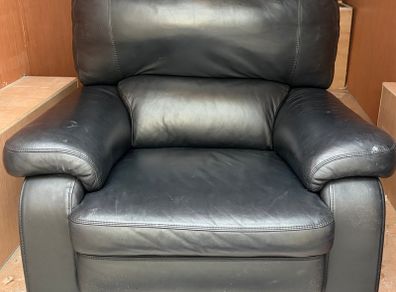Single leather armchair