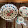 Vintage French Quimper Faience Traditional Scalloped Salad Bowl Image 6