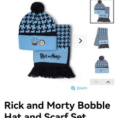Rick and Morty Hat and Scarf Set