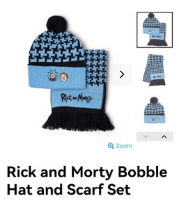 Rick and Morty Hat and Scarf Set