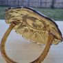 Art deco amber glass basket Image 5