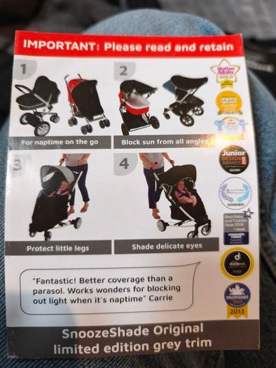 Universal pram and buggy sun shade