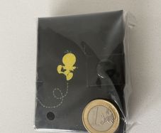 Tweety Mini Photo Wallet with Snap Button | Black