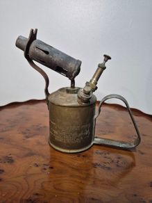 Antique Max Sievert Type 538 Brass Blowtorch Made in Sweden