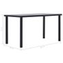 Dining Table Black and Concrete Grey 140x70x75 cm MDF Image 5