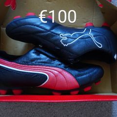 Football Boots Puma King Exec Black/Red (2007) Size 7UK FG