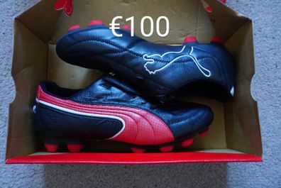 Football Boots Puma King Exec Black/Red (2007) Size 7UK FG