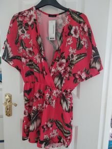 Red playsuit