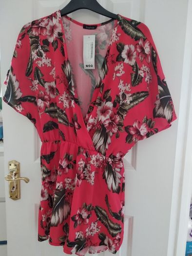 Red playsuit