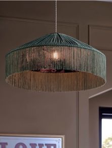 Next Allegra Velvet Fringed Ceiling Lampshade