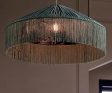 Next Allegra Velvet Fringed Ceiling Lampshade