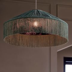Next Allegra Velvet Fringed Ceiling Lampshade