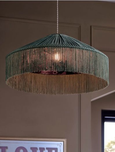 Next Allegra Velvet Fringed Ceiling Lampshade