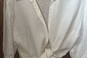 massimo dutti 3/4 sleeve linen shirt