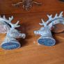 2 Stag design tealight holders and 1 candle snuffer by Kenneth Turner, London. Image 5