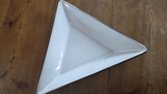 Stephen Pearce Pottery, handmade terracotta Triangle Dish