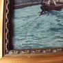 Vintage Mid-Century "Aug. Ahrend Bremen" Structured Landscape Print Image 2
