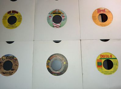 Six 7 inch Reggae/Roots Reggae/Dancehall records