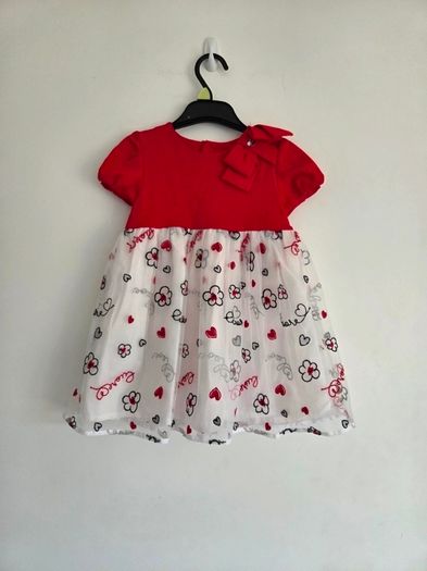 Like New Mayoral Dress with Hearts and Flowers - 3years