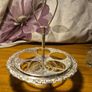 Vintage Mayell & CO Queen Anne Revolving Silver Plated Glass 5 Piece Condiment Cruet Set Image 8