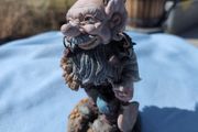 20cm Folklore Troll Figurine with Pipe &amp; Staff