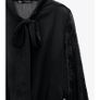 ZARA black mini lace dress with ruffles, XS, new Image 5