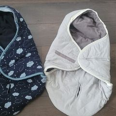 Baby car seat / buggy blankets (x2)