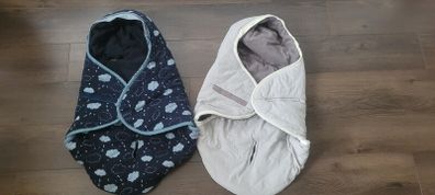 Baby car seat / buggy blankets (x2)