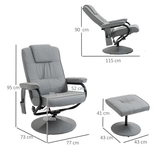 Freestanding Living Room Chair with High Density Cushion and Footrest (FREE SHIPPING)