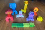 Wild Animal Wooden Blocks Set - 30 Pieces