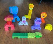 Wild Animal Wooden Blocks Set - 30 Pieces