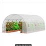 Polytunnel 20ft  Galvanized Frame PE Cover Green  Walk-in Tunnel Greenhouse Image 6