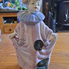 Vintage Pierrot clown ornament
