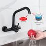 Ibergrif Wall Mounted Kitchen Tap Single Lever Mixer Tap 360 dagree Rotation Image 5