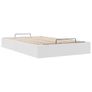 Ottoman Bed Frame without Mattress White Double Faux Leather Image 5