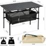 Camping Table, Alloy Steel Roll-up Picnic Table with Large Storage and Carrying Bag for Outdoor Picnic, Camping, BBQ, Party, Backyard, Beach (table/95x55x60cm) Image 2