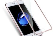 iPhone 6/6S Tempered Glass Screen Protector with Metallic Edge rose gold color