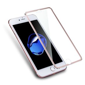 iPhone 6/6S Tempered Glass Screen Protector with Metallic Edge rose gold color