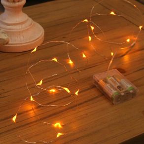 20 LED Battery Operated Micro Fairy Lights with Silver Wire Available in 6 Colours