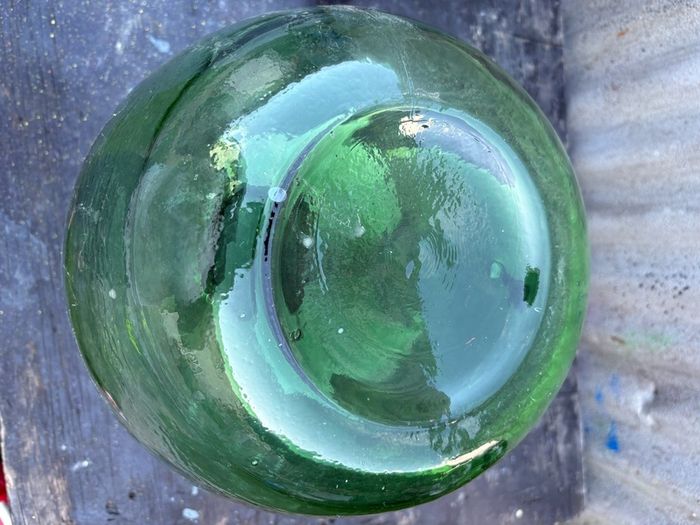 vintage large french storage bottle