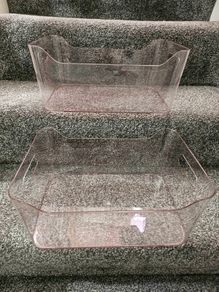 Set 2 Acrylic Baskets Light pink