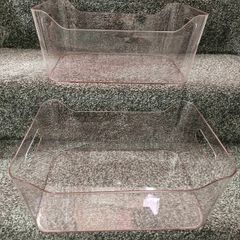 Set 2 Acrylic Baskets Light pink