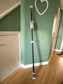 Black Metal Curtain Poles Extendable x 3