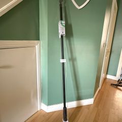Black Metal Curtain Poles Extendable x 3