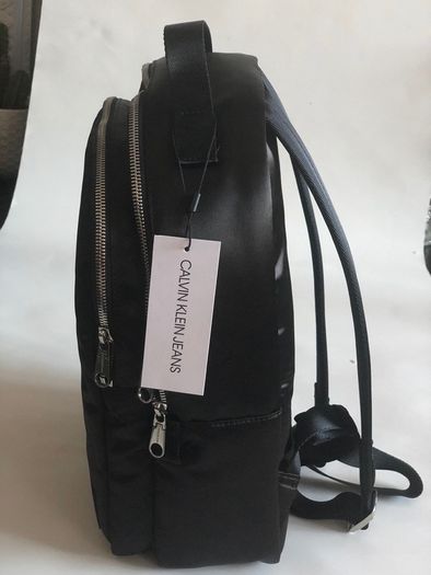 Women Backpack CALVIN KLEIN JEANS Satin Sleek Black.